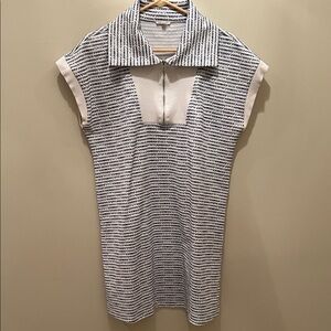 JODIFL Blue and White Patterned Mini Dress